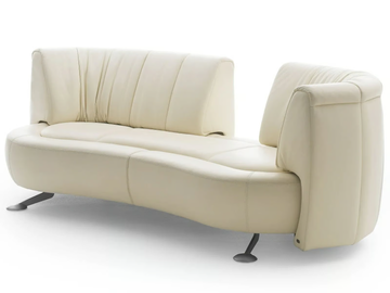 DS-164 SLIDE - Curved leather sofa by de Sede - view 2